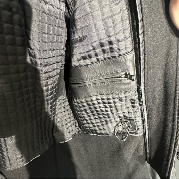 BOSS Hugo Boss 100% Goat Skin Leather Biker Jacket Men Size 40R NWOT - Picture 9 of 16